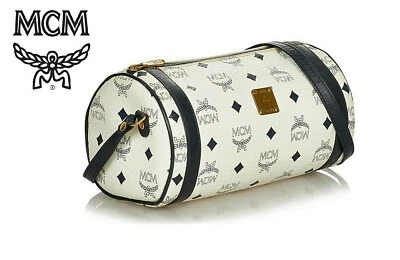 MCM ~ Handmade RARE Visetos White monogram Leather Crossbody Bag ~ AUTHENTIC - Image 1 of 4