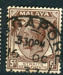 Straits Settlements Malaya KGV 1936-37 5c brown SG263 used - Picture 1 of 1