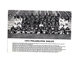 VINTAGE ORIGINAL 1973 PHILADELPHIA EAGLES 6X9 TEAM PHOTO - Picture 1 of 2