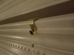 ADS Large Brass Moulding Hooks + 79" Perlon Cords w/ Loop + Large J Hooks ZP - Picture 1 of 2
