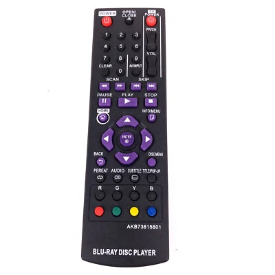 Nuevo AKB73615801 para reproductor de Blu-ray DVD disco control remoto BP125 BP200 BP220 - Imagen 1 de 3