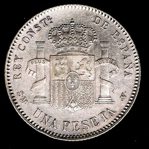 SPAIN - PESETA 1900 (00) SM-V UNC KM# 706, ALFONSO XIII - Picture 1 of 2