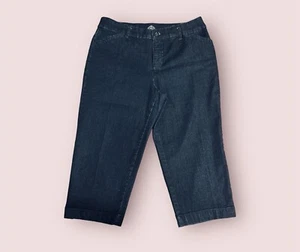 St Johns Bay Women’s Capri Jeans Dark Wash Denim Size 12 Blue - Picture 1 of 7