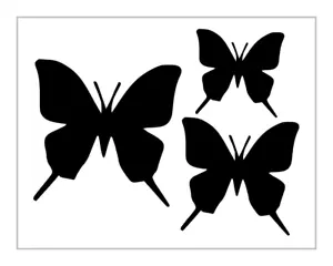 Plantilla de mariposa 3 tamaños silueta simple básica 8"" x 10"" hoja reutilizable S1238 - Imagen 1 de 3