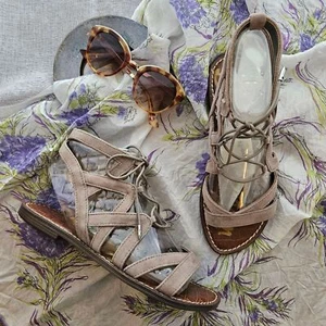 NIB Sam Edelman | Gemma Gray Suede Gladiator Sandals | Size 6.5 - Picture 1 of 7