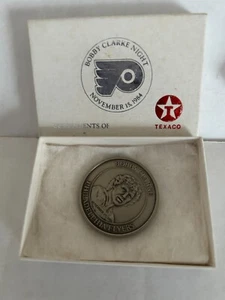 BOBBY CLARKE NIGHT NOVEMBER 15, 1984 COMMEMORATIVE COIN IN ORIGINAL BOX - Picture 1 of 7