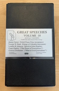 RARE Great Speeches v.18 VHS * 978-0618312757 * Carter, Bush, Johnson, Chavez - Picture 1 of 4