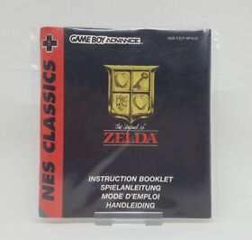 Nintendo GameBoy Advance - NES CLASSICS The Legend of Zelda Spielanleitung (gut)