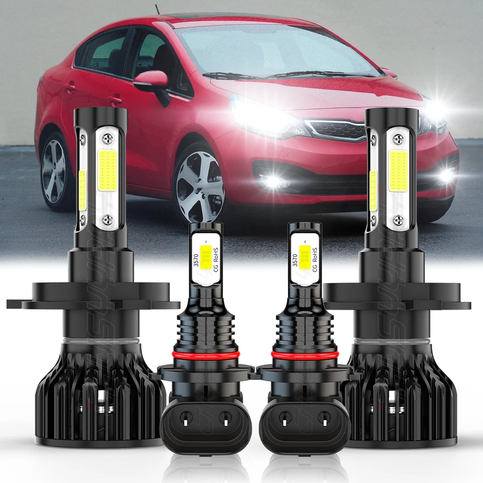 Пара для Kia Rio 2012 2013 2014 2015 2016-2020 faro LED + Luces antiniebla 4 x - Изображение 1 из 4