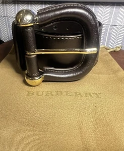 Cinturón de cuero para mujer Burberry marrón oscuro/lujo silencioso/talla 36/90 - Imagen 1 de 10