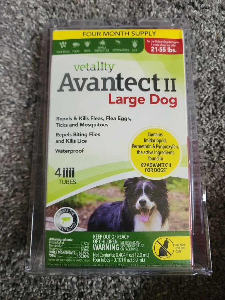 Vetality Avantect II Large Dog Flea & Tick Treatment, 4 Doses - Image 1 of 1