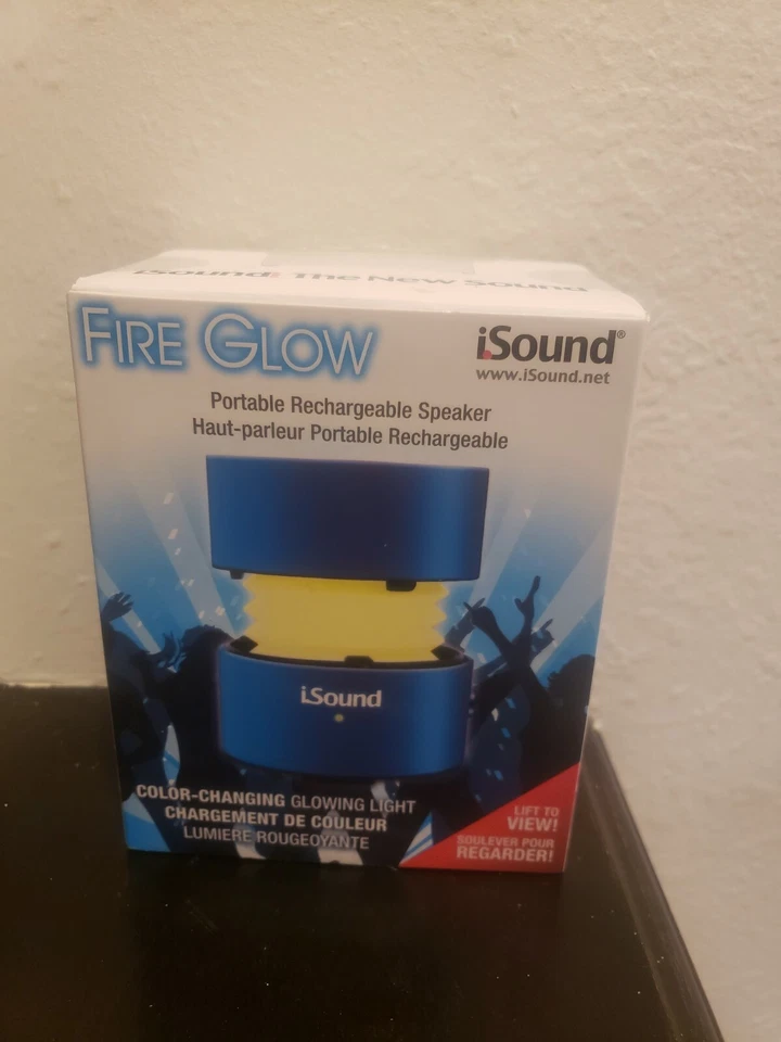 Fire Glow Red Portable Rechargeable Speaker iSound Color Changing Glowing Light - Image 1 of 1