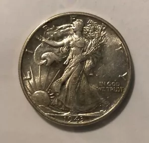 1943 Walking Liberty Half Dollar 50C Silver Nice Uncirculated - Picture 1 of 2