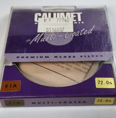 72mm 81A 81-A 81 A Warming Light Balancing Glass Lens Filter Japan 72 mm E72 - Image 1 of 4