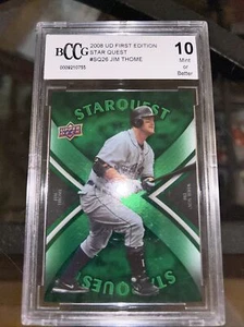 Jim Thome 2008 GREEN HOLO FOIL Upper Deck UD First Edition Star Quest GEM 10 HOF - Picture 1 of 3