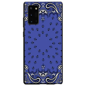 Hard Case Cover for Samsung Galaxy Note Bandana Print - Blue Black White - Picture 1 of 7