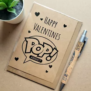 Funko Pop Valentines Card - Happy Valentines day Pop Addict - Bild 1 von 1