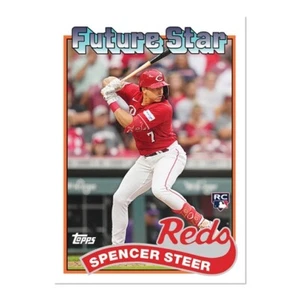2023 Topps TBT 35 “1989 Future Stars” 104 ⚾️ Spencer Steer RC ⚾️ Cincinnati Reds - Imagen 1 de 2