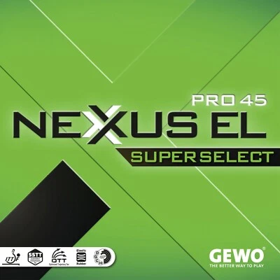 Gewo Nexxus EL Pro 45 SuperSelect table tennis rubber, 2.2 mm (Maximum) thicknes - Image 1 of 3