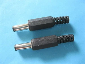250 pcs 5.5x2.1x14mm DC Power Male Plug Connector Adapter with Plastic Handle - Picture 1 of 4