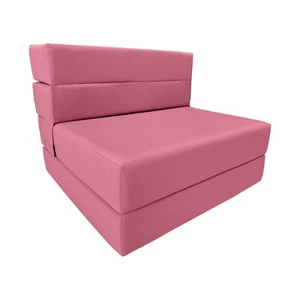 Colchón de espuma plegable para tumbona, silla para dormir portátil cama 6 x 32 x 80 rosa - Imagen 1 de 9