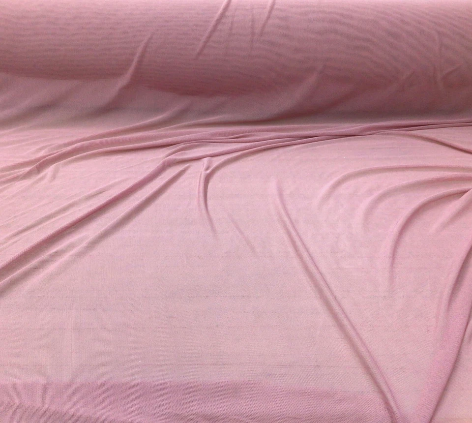 PowerNet Stretch Mesh Nylon Spandex Sheer Mauve Pink Z413 - Image 1 of 1