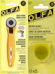 Rotary Fabric Cutter 28MM with 5 Blade Refill For Quilting, Sewing, and Crafts - Picture 1 of 7