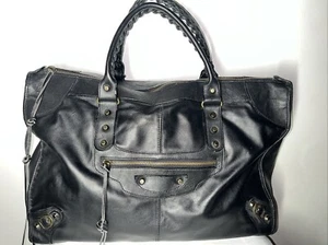 Belisimo schwarz weiches Leder Motorrad Moto City Tasche Handtasche Beuteltasche Größe XL - Bild 1 von 21