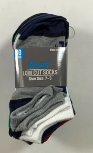 Boys Dolgen Multicolor Low Cut Socks (Size 7-3) 10 pk NEW! - Picture 1 of 4