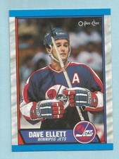 1989-90 OPC O-Pee-Chee Hockey Dave Ellett #69 Winnipeg Jets MINT!