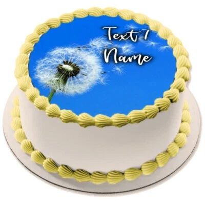Pusteblume essbar Tortenaufleger  Party Deko personalisiert Name Konfirmation - Bild 1 von 4