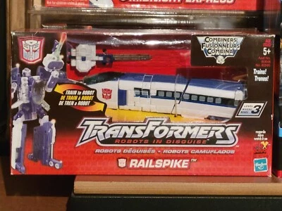 Hasbro RID Takara Car Robot Transformers Railspike Combiner Rail Racer MISB VHTF - Image 1 of 4