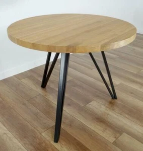 Table Coffee Dining Room Top Kitchen Home Living Round Wood Modern Furniture - Picture 1 of 5