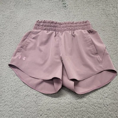 Under Armour UA Shorts Women’s Size X-Small 3" Woven Running Pink Elixir-Medium  - Image 1 of 4