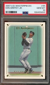 2007 U.D Masterpieces #45 Ken Griffey Jr. GEM-MT PSA 10 Seattle Mariners 5893 - Picture 1 of 2