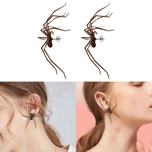 Realistic Spider Earrings Scary Spider Earrings Hand Cuff Costume Cosplay Partys - Picture 1 of 9