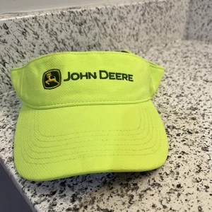 JOHN DEERE Men's Hat Cap with Strap Green Yellow Visor Golf Memory Fit One Size - Picture 1 of 6