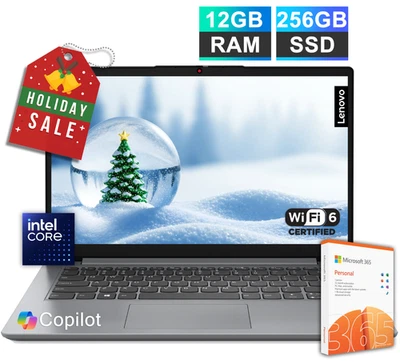 2025 Lenovo IdeaPad Laptop Computer 14" Slim Intel CPU 12GB RAM 256GB SSD MS 365 - Image 1 of 4