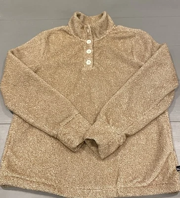 Pullover polar Eddie Bauer para mujer pequeño tostado al aire libre polar poliéster acogedor suave Foto 1 de 4