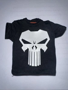 1/6 Scale Black T-Shirt White Modern Future Punisher Skull - Picture 1 of 1