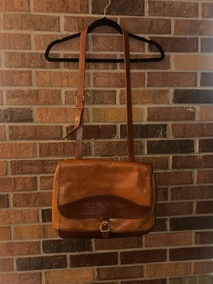 Fossil Grande Cuero Marrón Maletín Bandolera Bolso Mensajero Foto 1 de 4