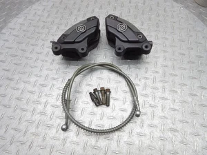 2006 06-08 Harley Night Rod VRSCD Front Brake Caliper Left Right Line Hose Pad - Foto 1 di 14