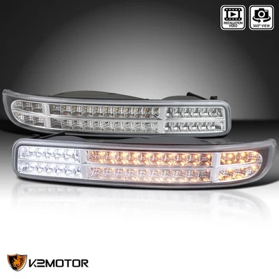 Fits 1999-2006 GMC Sierra Yukon XL 1500 2500 LED Bumper Lights+Sequential Signal — 第 1/4 张图片