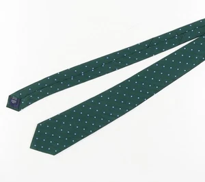 Charles Tyrwhitt Men's Green Polka Dot Silk Tie - Picture 1 of 12