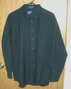 Vintage Sir Pendleton Wool Shirt Men Large Green Solid Worsted Wool Hunting USA - Picture 1 of 5