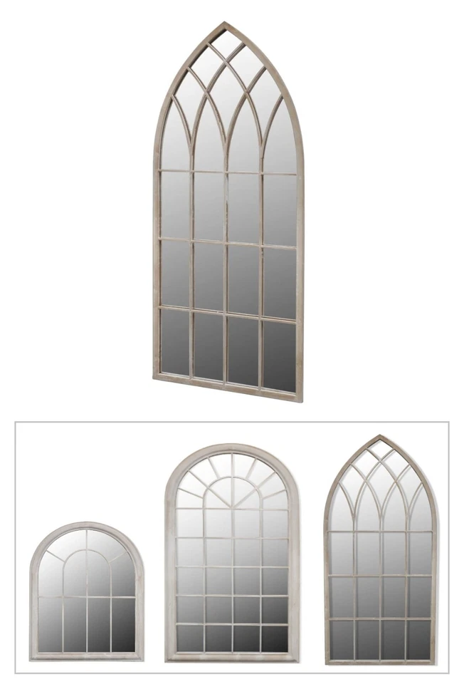 Rustikaler Gartenspiegel Bogen Spiegel Indoor Outdoor Vintage Eisen Wetterfest - Bild 1 von 1