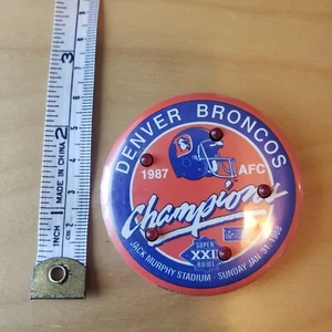 Denver Broncos AFC Champions Button 1987 NFL Super Bowl XXII with lights not wor - Picture 1 of 3
