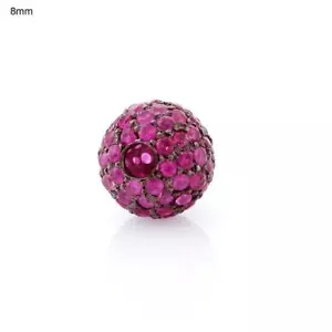 Cuentas de diamante rubí de 1,43 quilates que encuentran plata estornino 925 - Imagen 1 de 3
