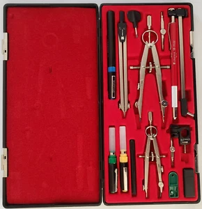 CHARVOZ Engineering Drafting Drawing Tools Set with Case - Picture 1 of 11