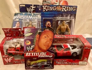 WWE The Rock Dwayne Johnson Action Figures Die Cast Lot Of 7 - Picture 1 of 8